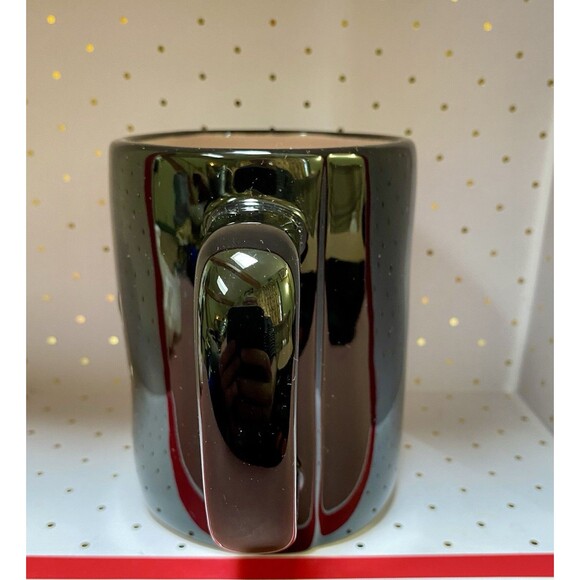 Rae Dunn Artisan Collection NOT TODAY, CUPID Black w/Pink Interior Mug Valentine - Picture 2 of 7